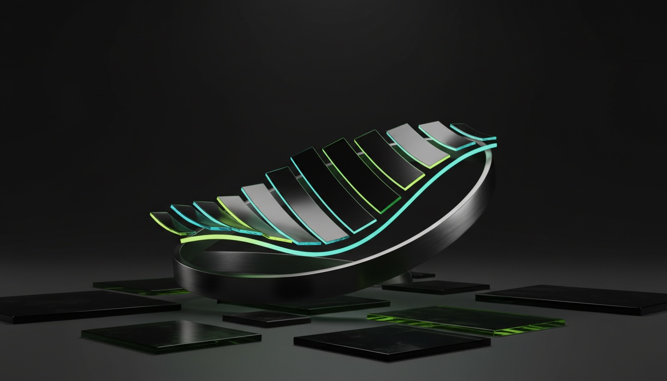 A centered luminous signal breaking away from a calm field to represent an AI spending anomaly