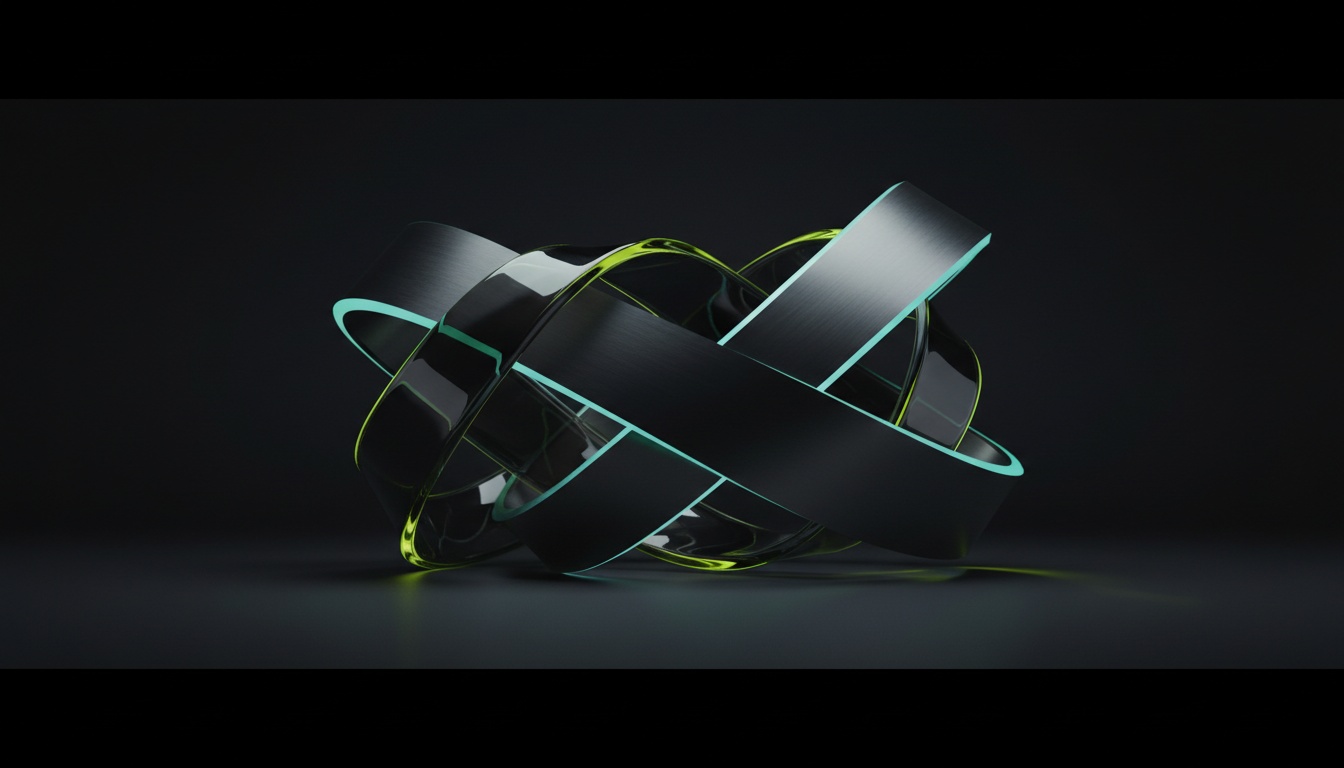 Abstract cinematic composition representing Runway AI video prompting, camera motion, and sequential creative workflows